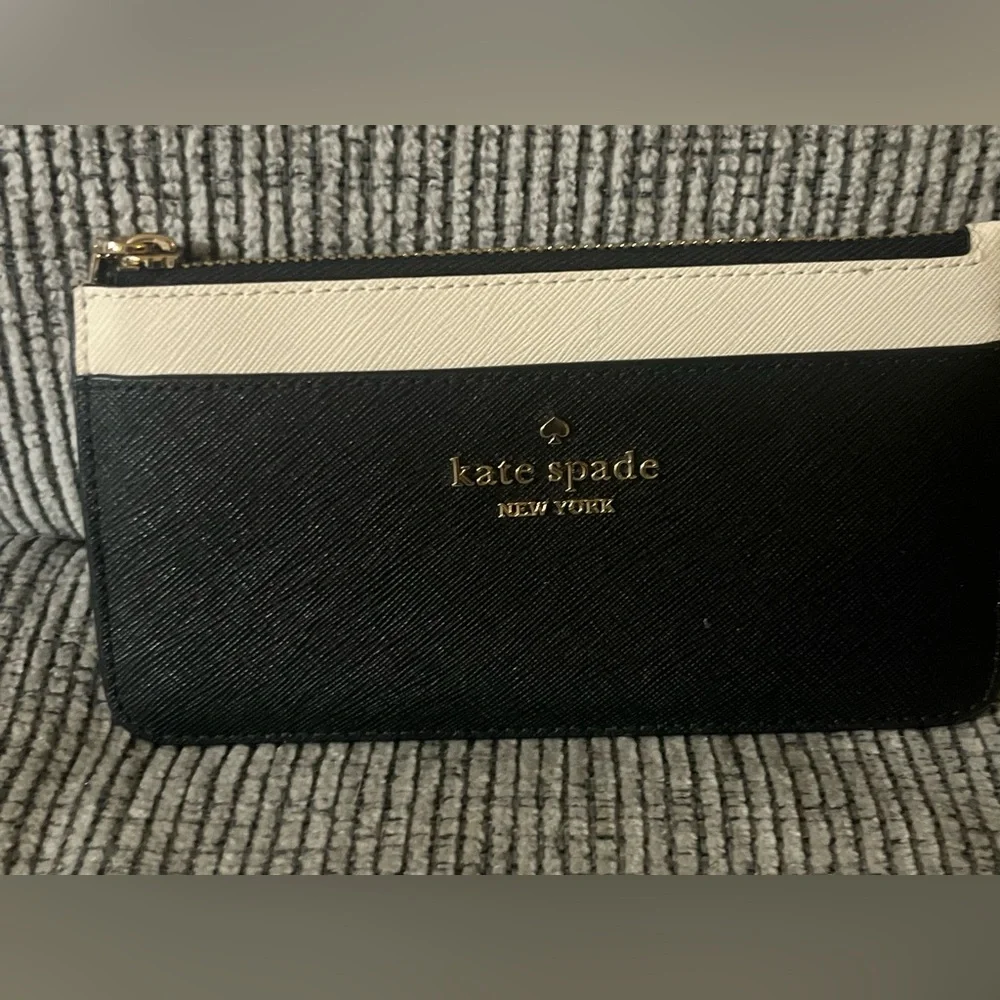 Kate Spade Black and Cream Pouch nwot